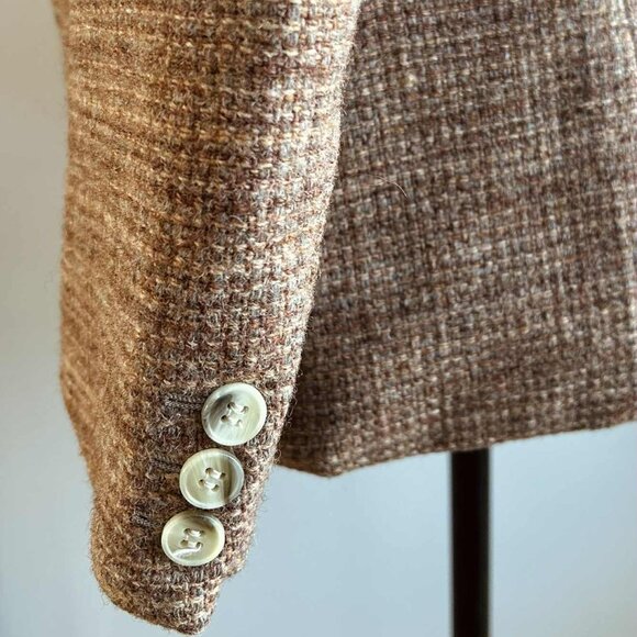 Vintage Harris Tweed Camel Wool Tailored Jacket by Marc D’Alcy Paris – US 10 - Picture 10 of 15
